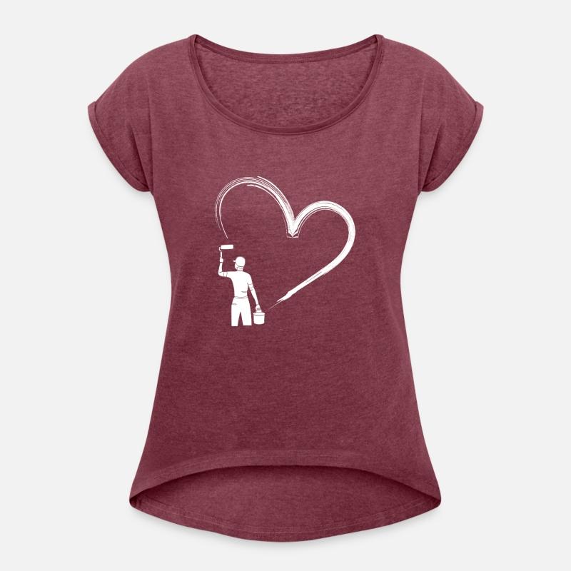 Heart Painter with Love Brush Stroke Art