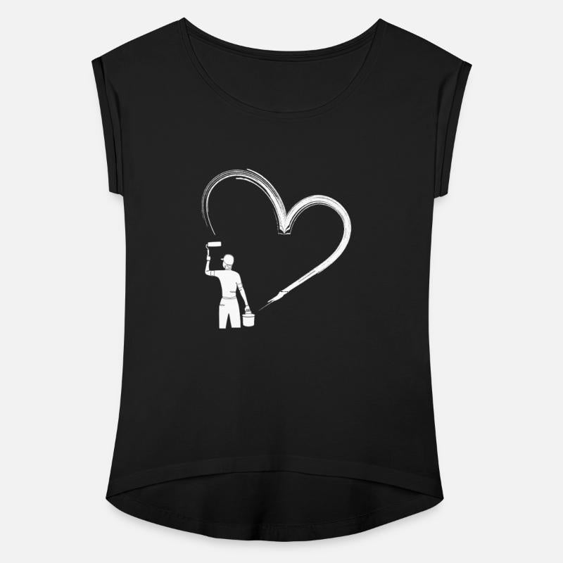 Heart Painter with Love Brush Stroke Art