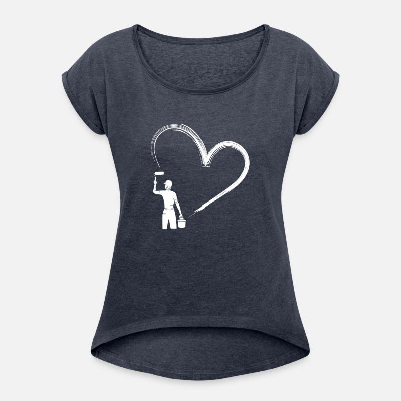 Heart Painter with Love Brush Stroke Art