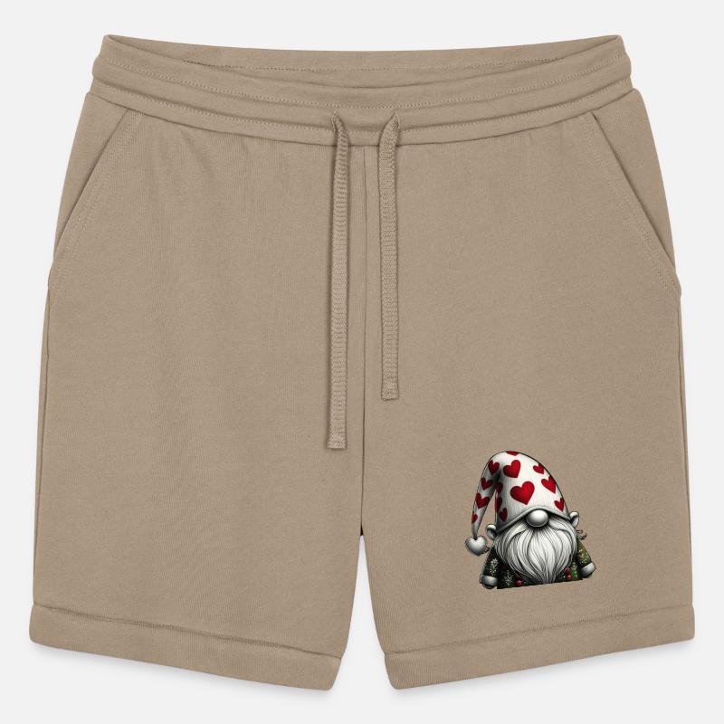 Heart-themed Holiday Gnome, his name is Leon.