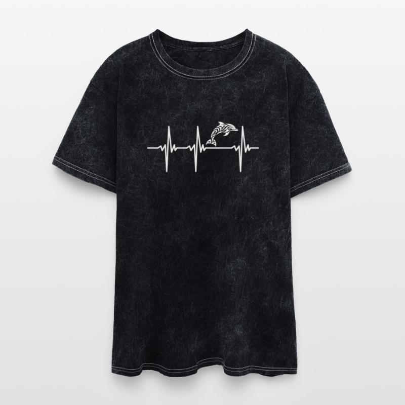 Heartbeat For Dolphins In Tribal Tattoo Style