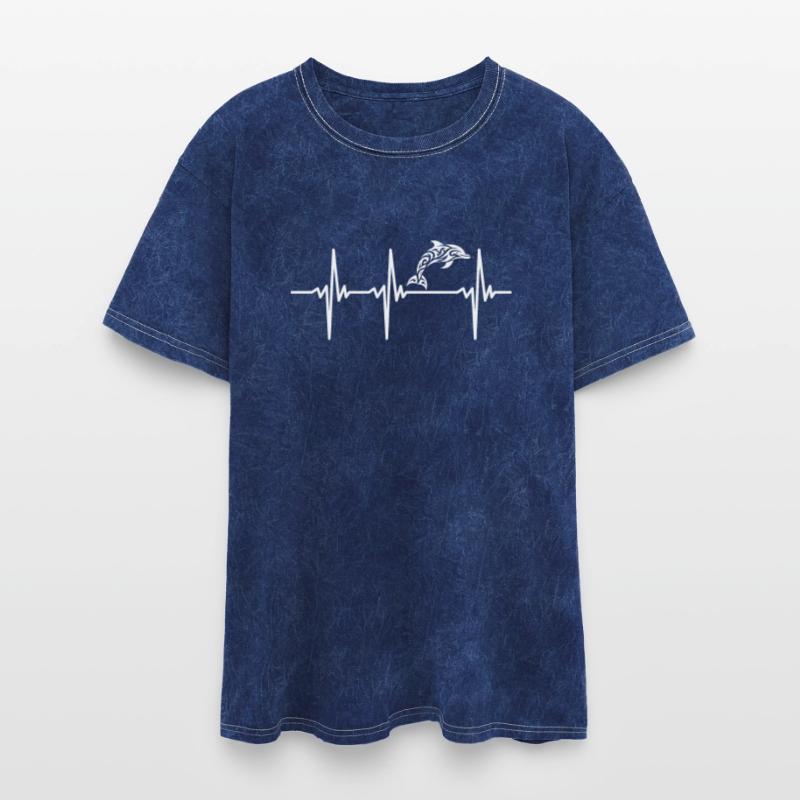 Heartbeat For Dolphins In Tribal Tattoo Style