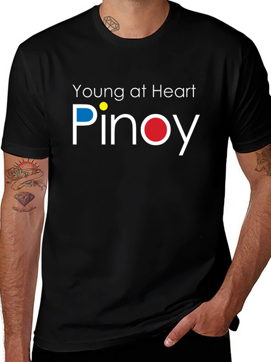 Young at Heart Pinoy Black Tee