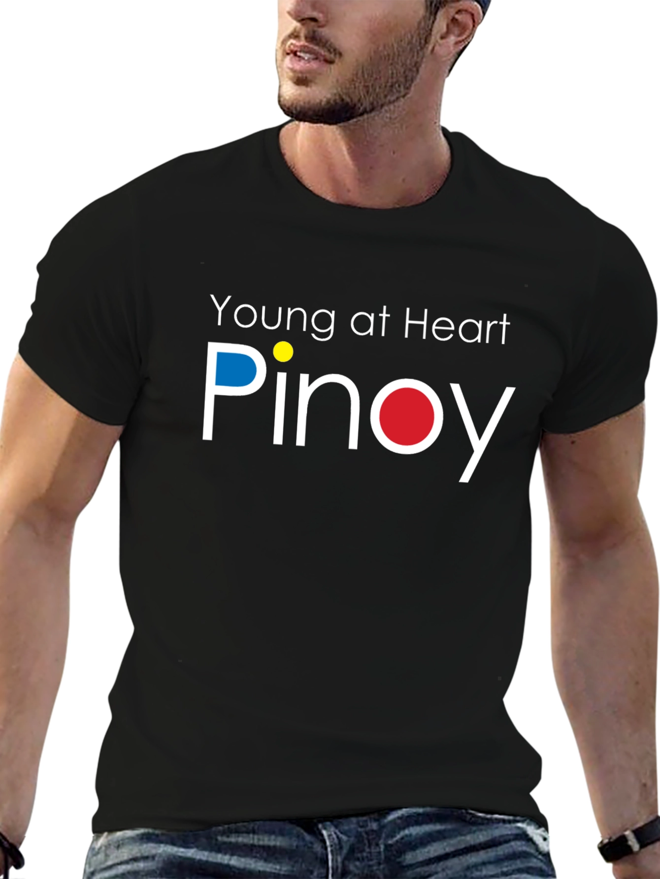 Young at Heart Pinoy Black Tee