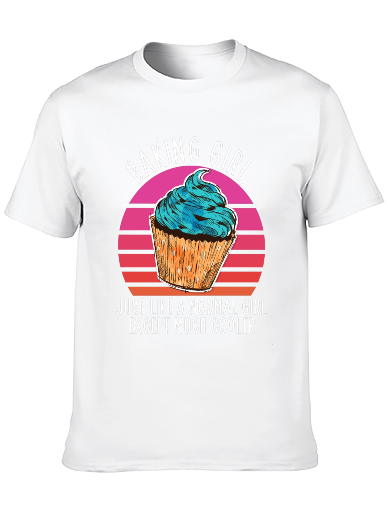 Baking Girl T-Shirt - Cool Cupcake Design