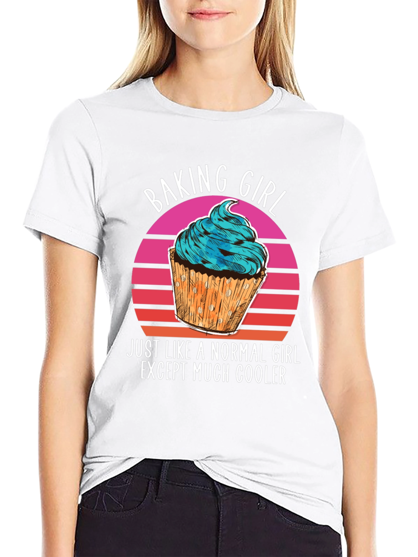 Baking Girl T-Shirt - Cool Cupcake Design