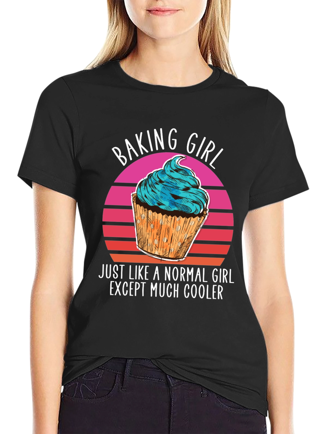 Baking Girl T-Shirt - Cool Cupcake Design