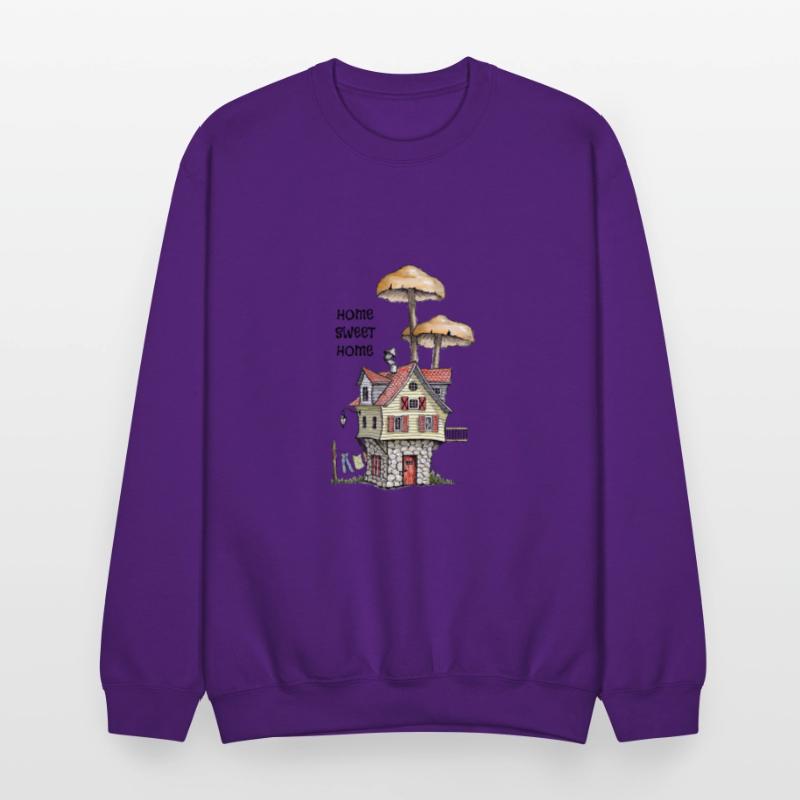 Home Sweet Home Wonky Fantasy House and Mushrooms