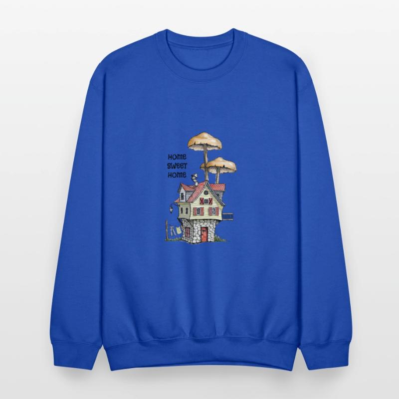 Home Sweet Home Wonky Fantasy House and Mushrooms