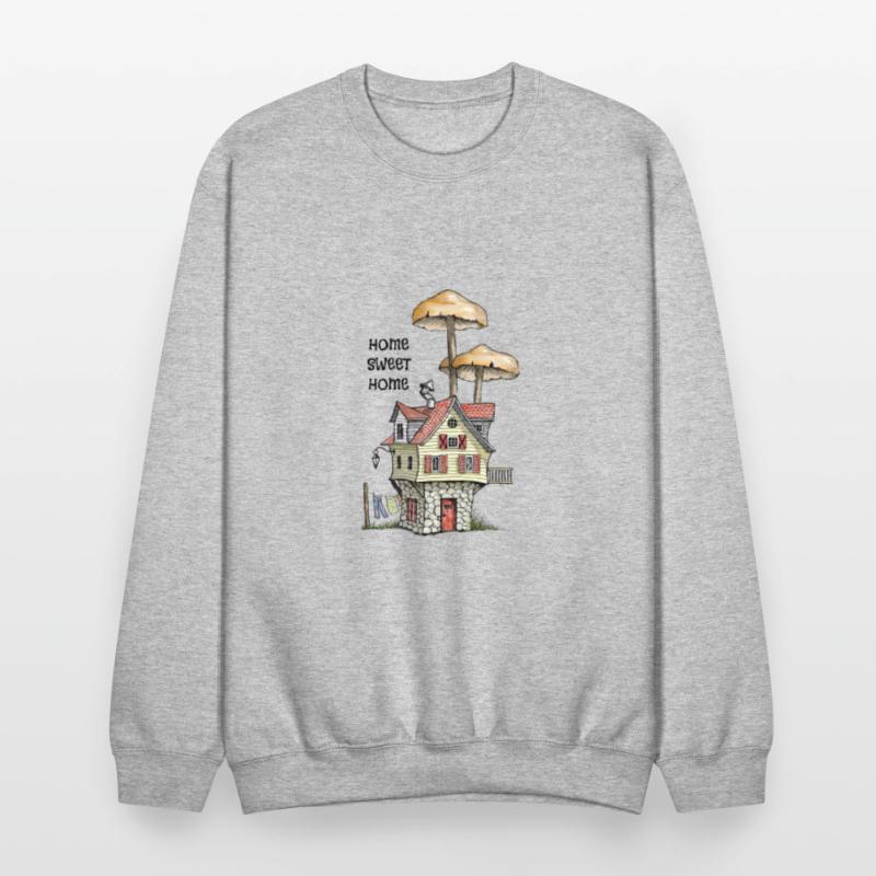 Home Sweet Home Wonky Fantasy House and Mushrooms