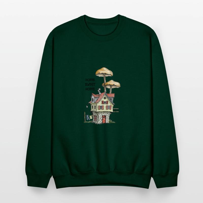 Home Sweet Home Wonky Fantasy House and Mushrooms