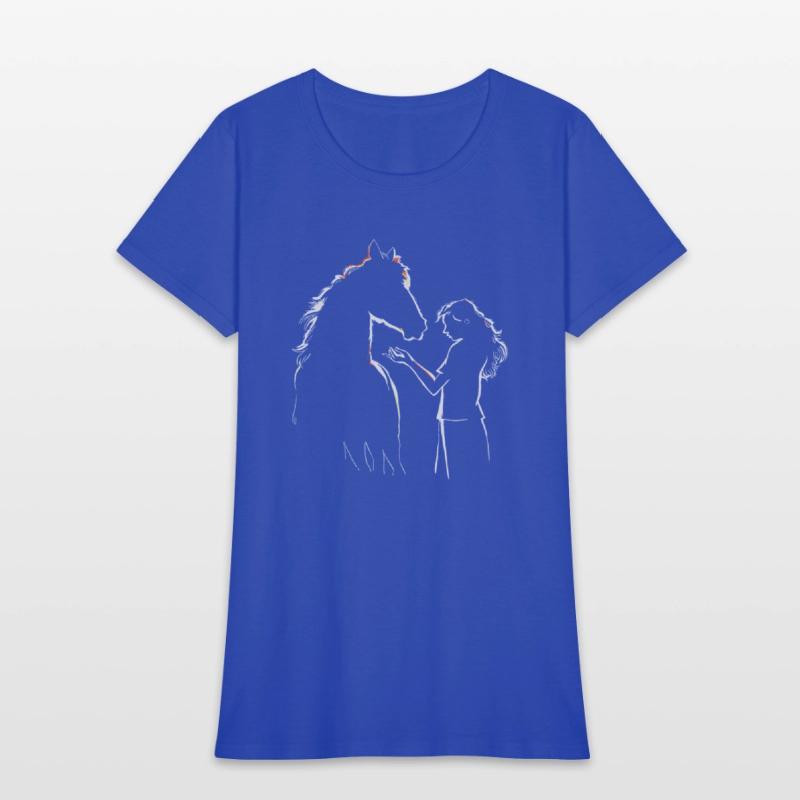Horse girl silhouette