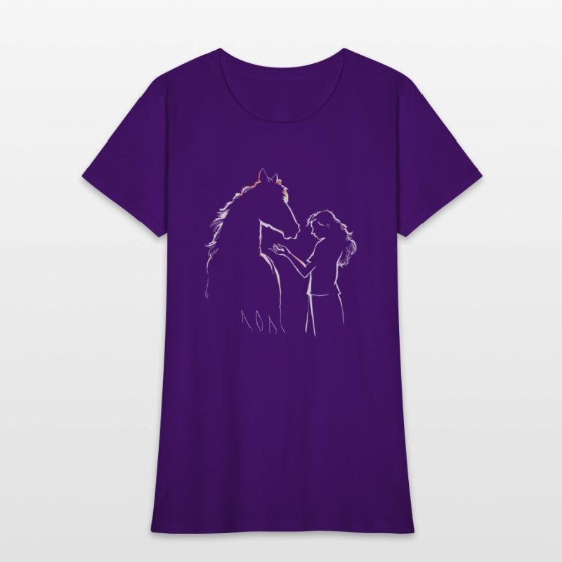 Horse girl silhouette