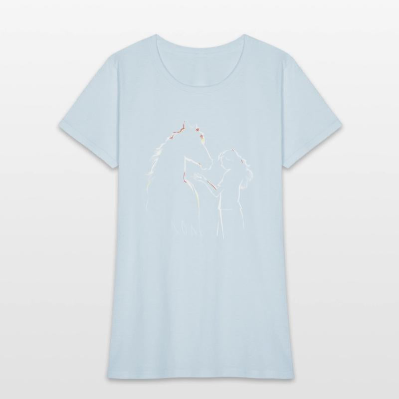 Horse girl silhouette