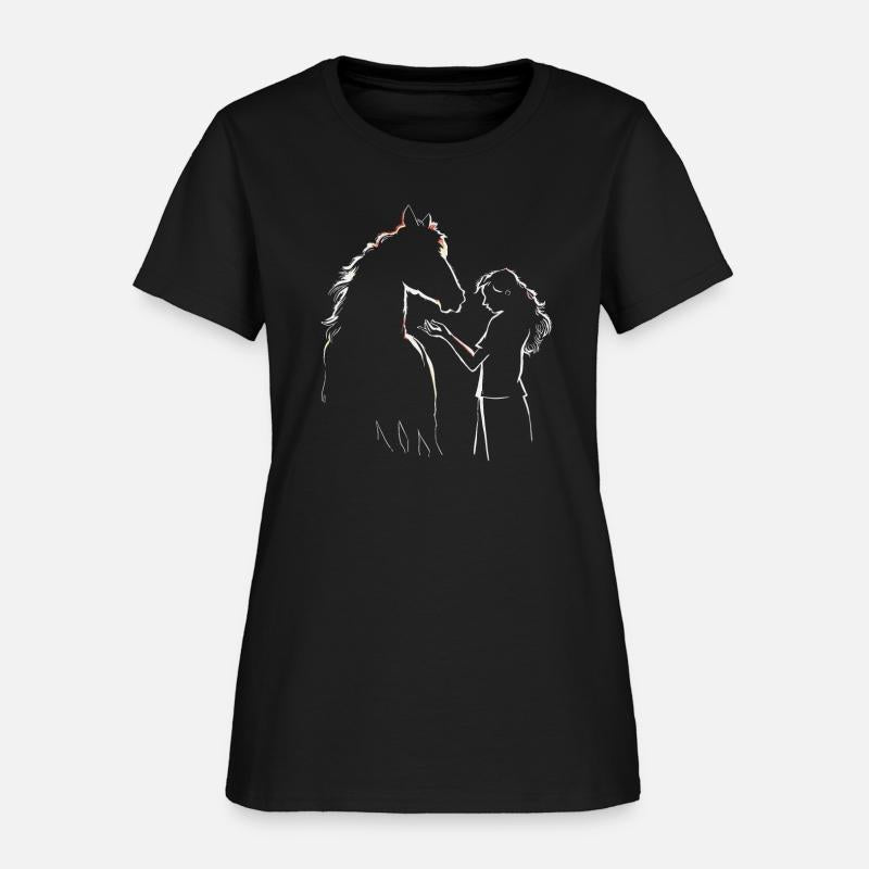 Horse girl silhouette