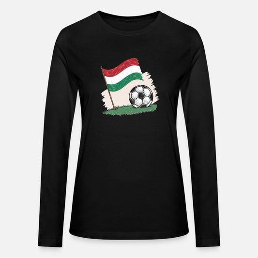 Hungary flag and crayon-style soccer ball