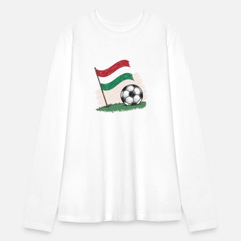 Hungary flag and crayon-style soccer ball