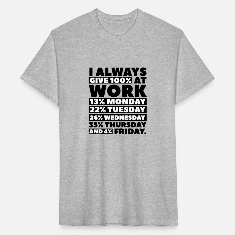 I always give 100 percent at work