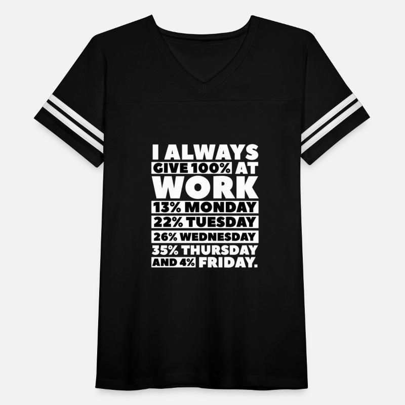 I always give 100 percent at work