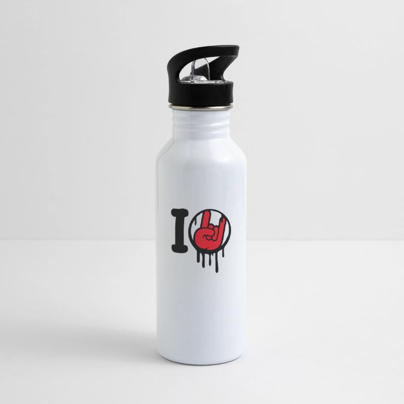 I Love Heavy Metal Hard Rock Music Graffiti Heart