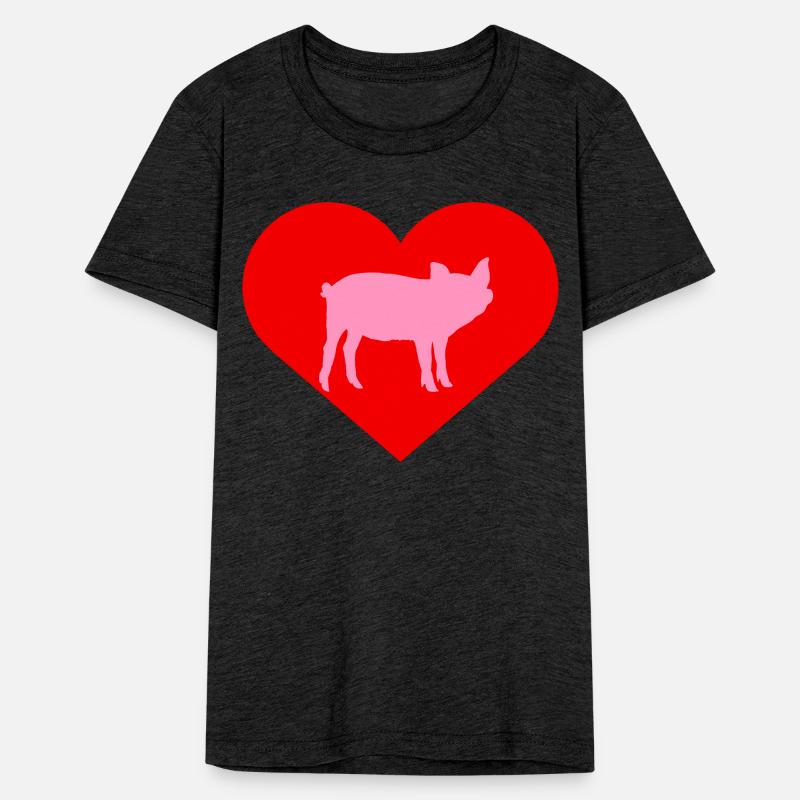 I Love Pigs pig heart piggy piglet silhouette