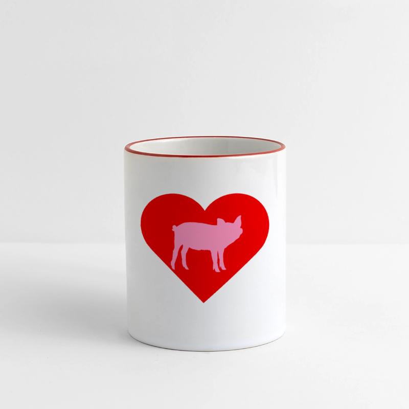 I Love Pigs pig heart piggy piglet silhouette