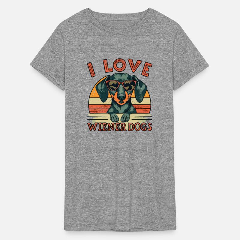 "I LOVE Wiener Dogs" Retro Tee | Vintage Style
