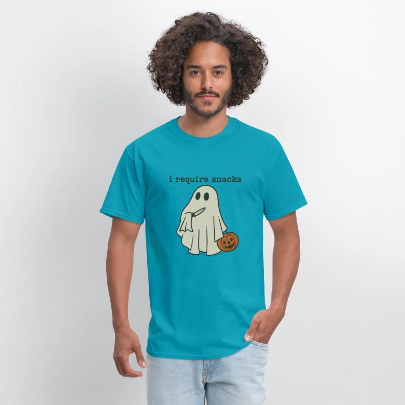 I Require Snacks Funny Halloween Ghost Meme