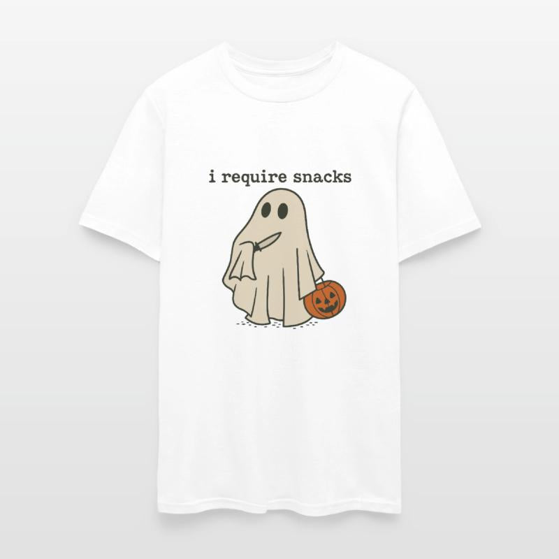 I Require Snacks Funny Halloween Ghost Meme