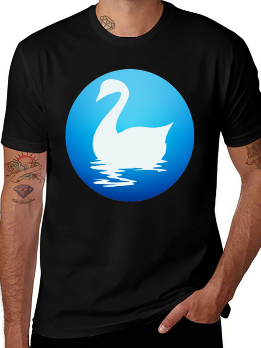 Swan Graphic Tee - Elegant Bird Design Shirt