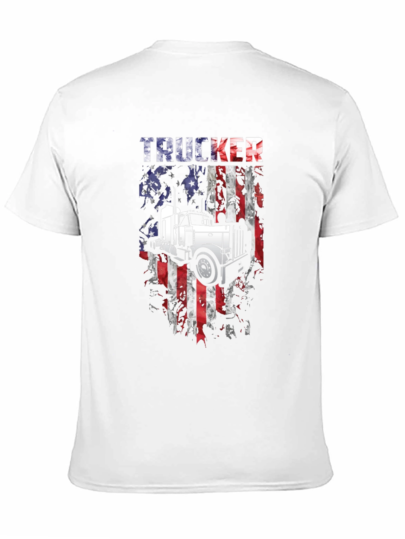 Trucker USA Flag Graphic T-Shirt