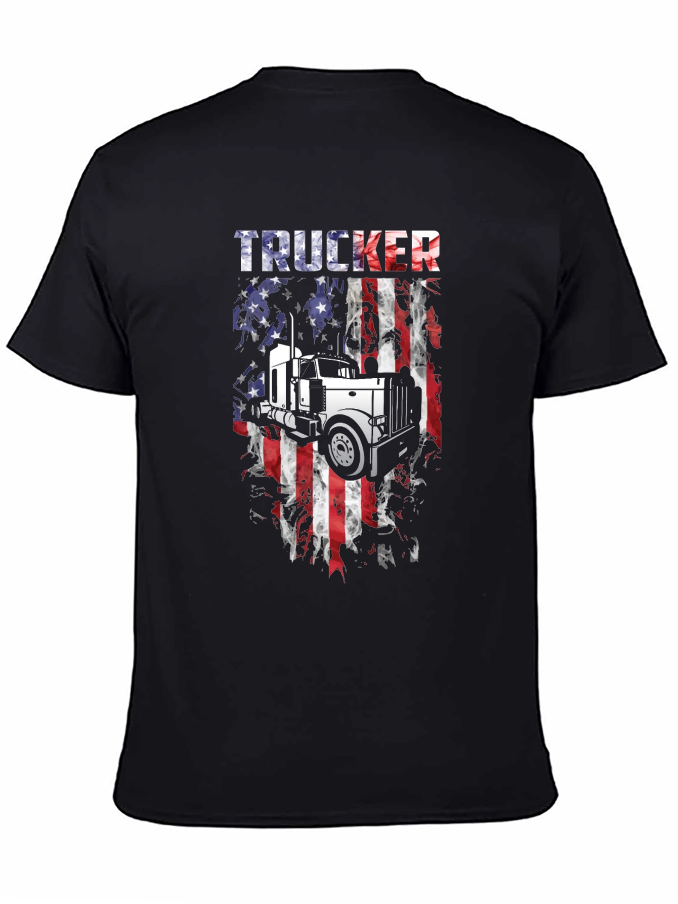Trucker USA Flag Graphic T-Shirt