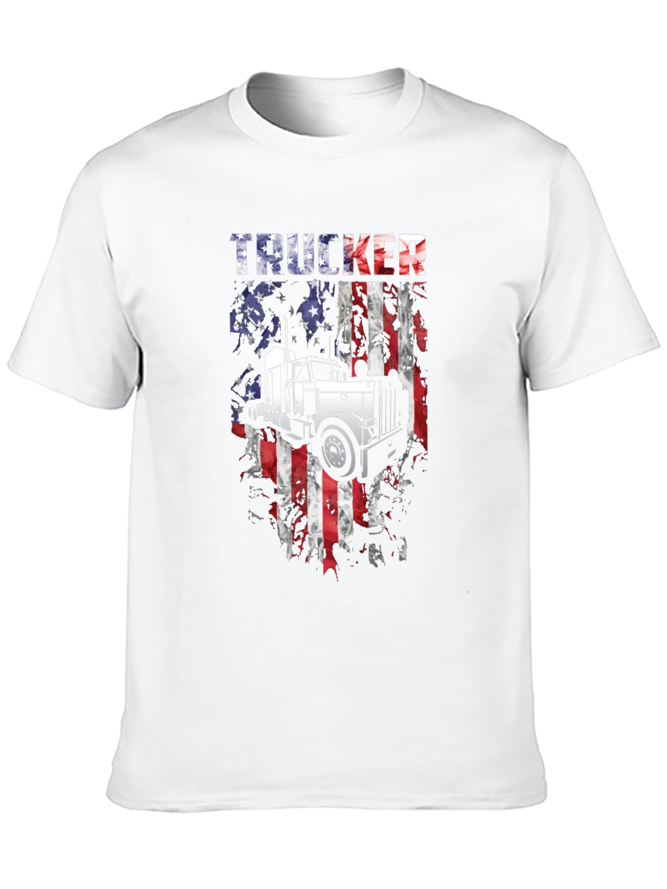 Trucker USA Flag Graphic T-Shirt