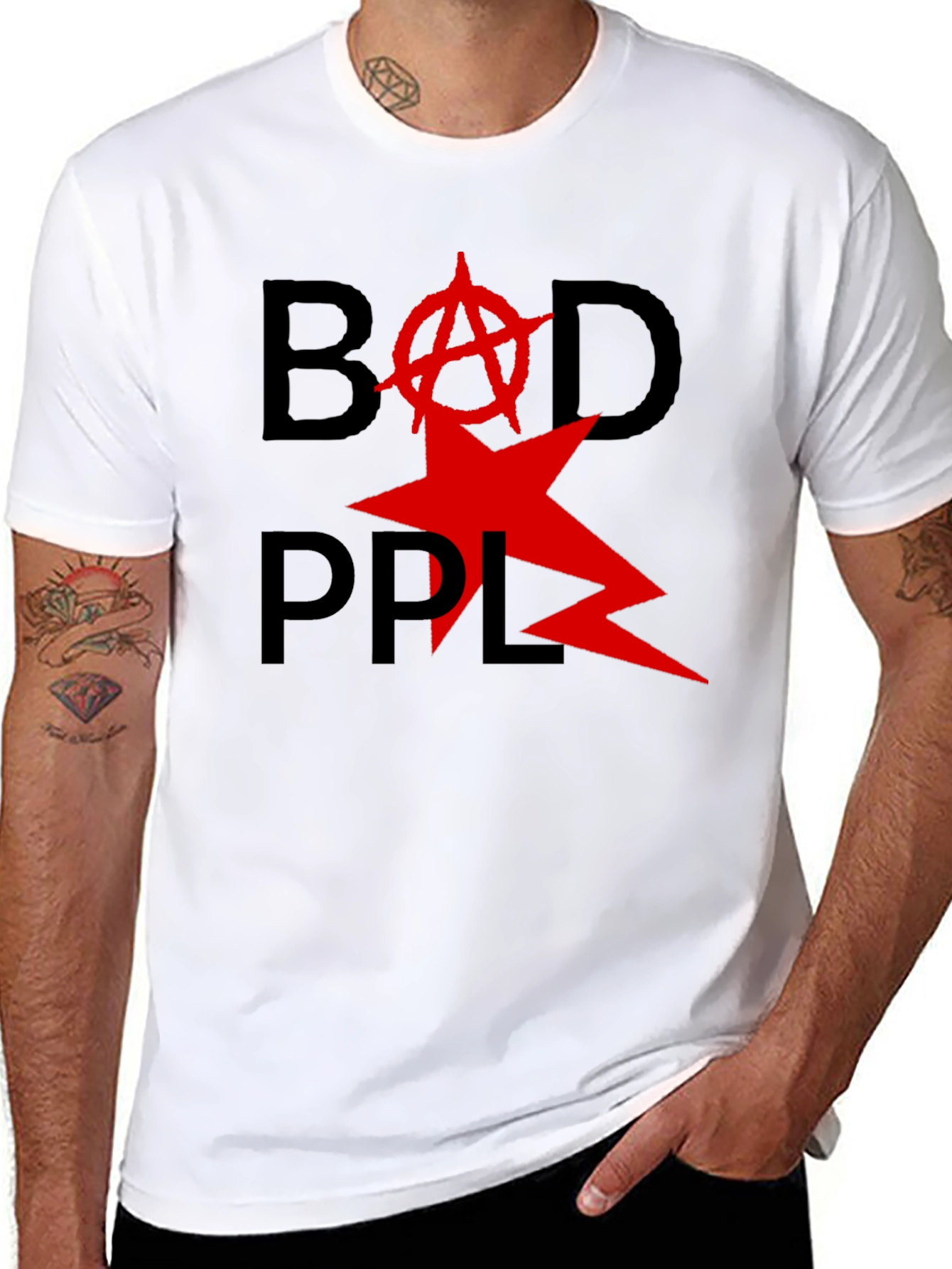Bad PPL T-Shirt - Anarchy Star Design
