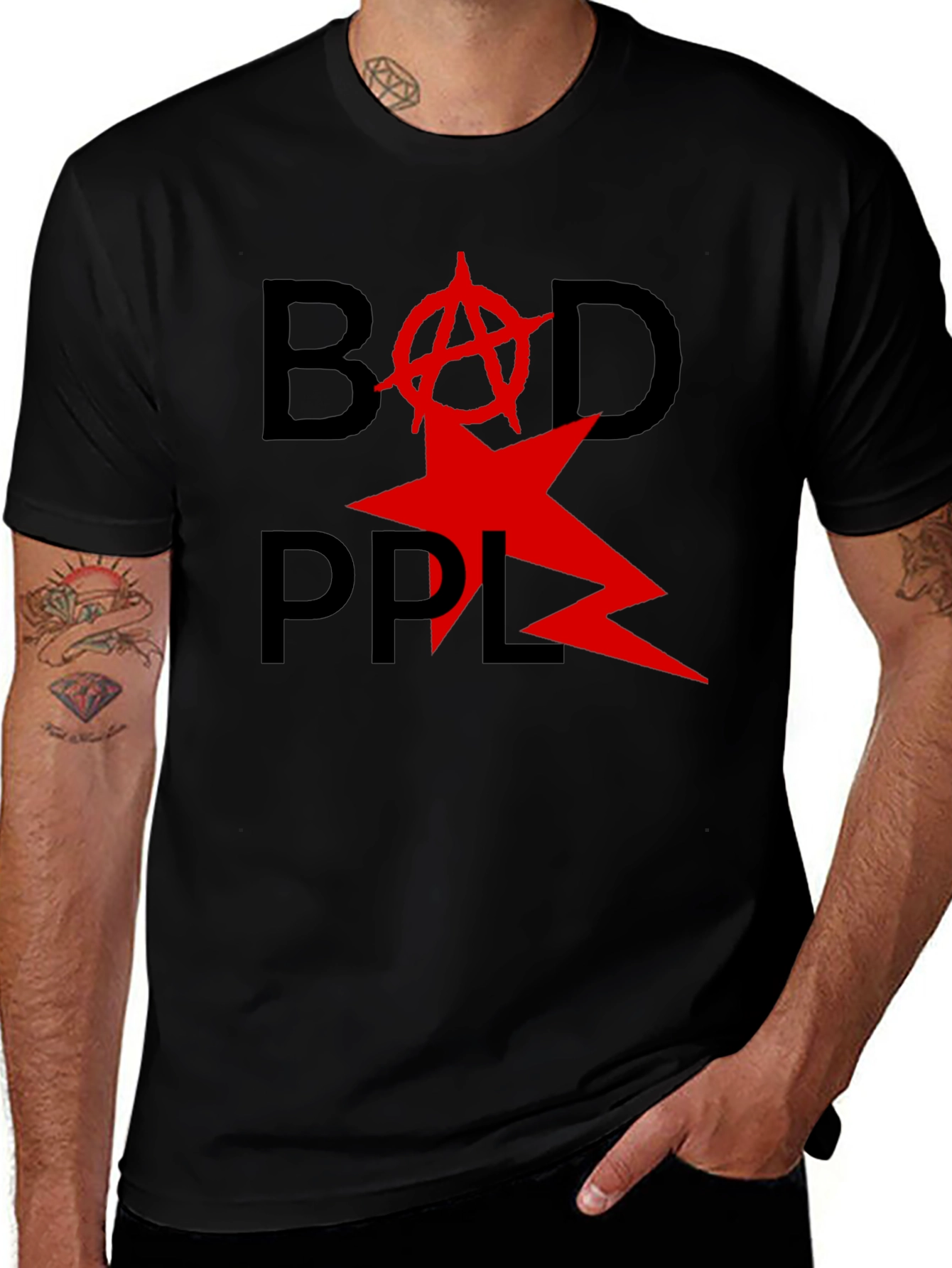Bad PPL T-Shirt - Anarchy Star Design