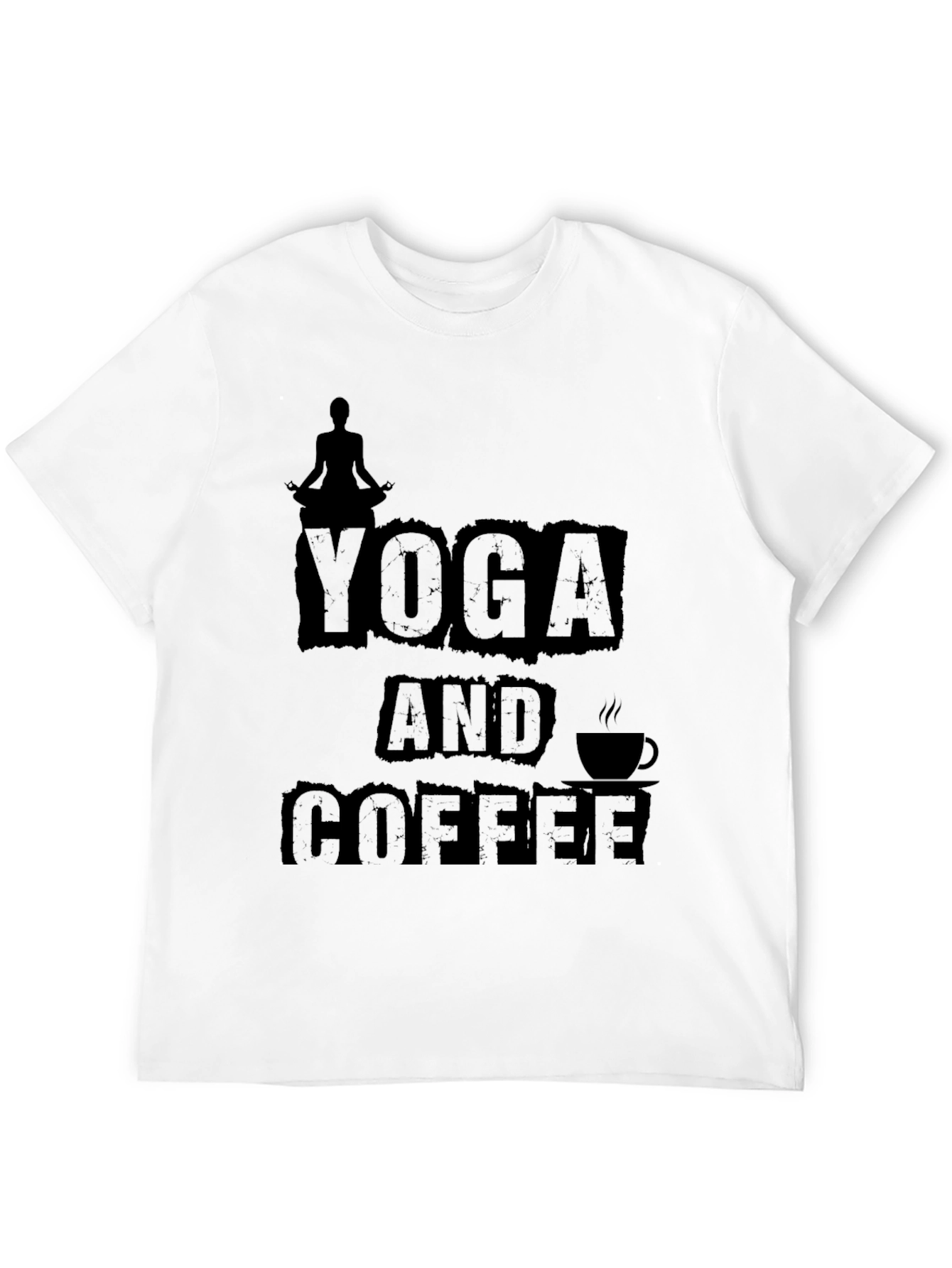 Yoga and Coffee Black Graphic Tee