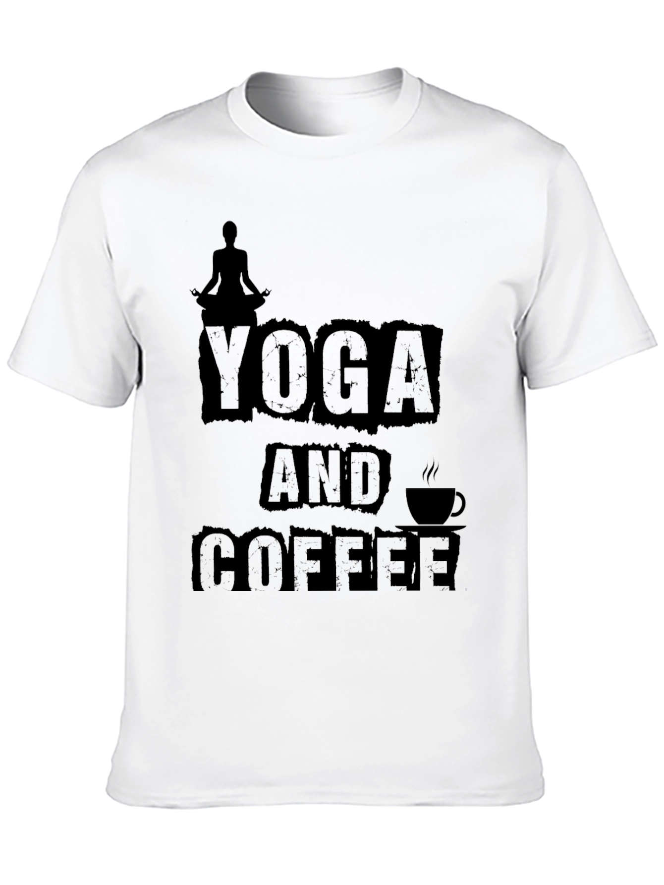 Yoga and Coffee Black Graphic Tee
