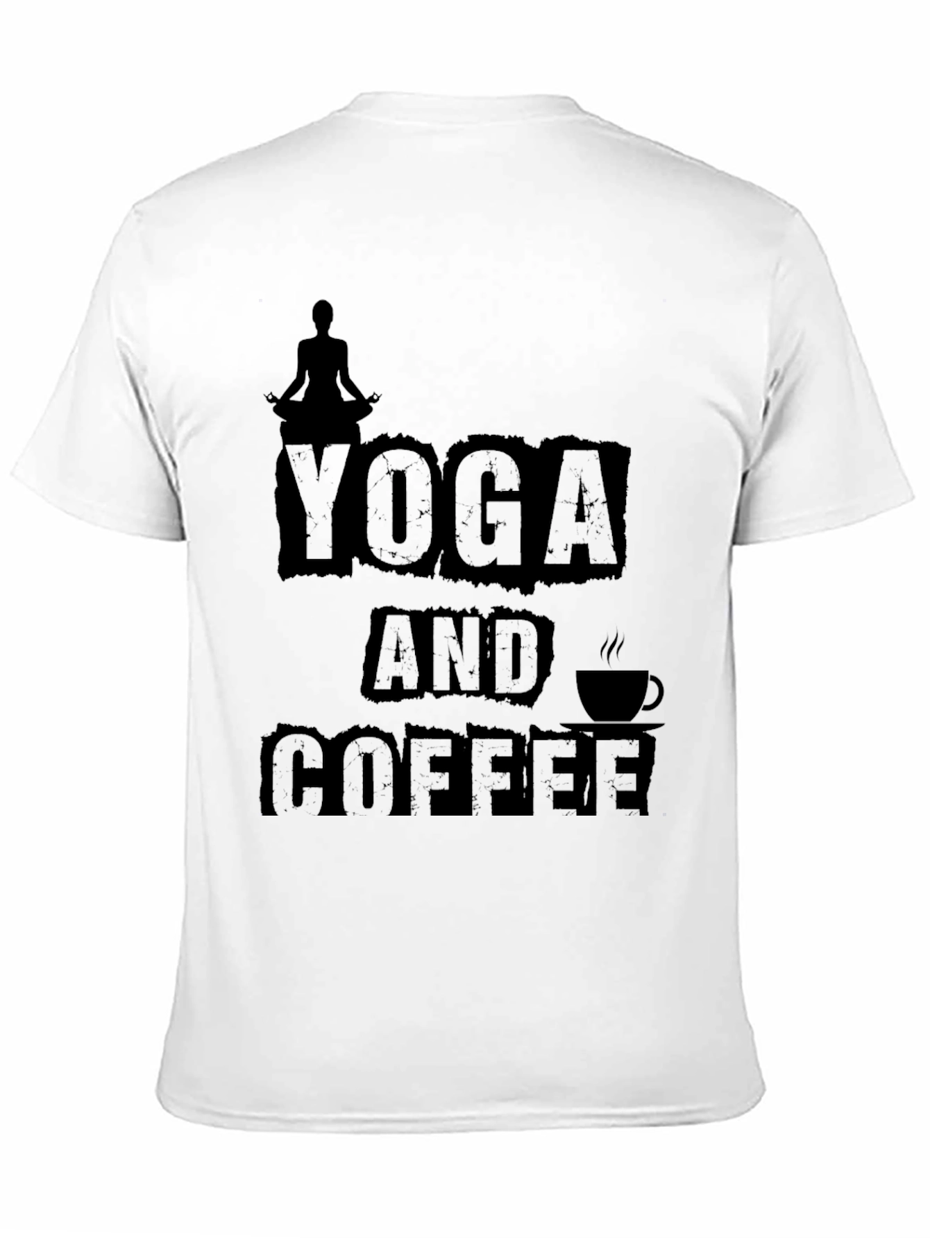 Yoga and Coffee Black Graphic Tee