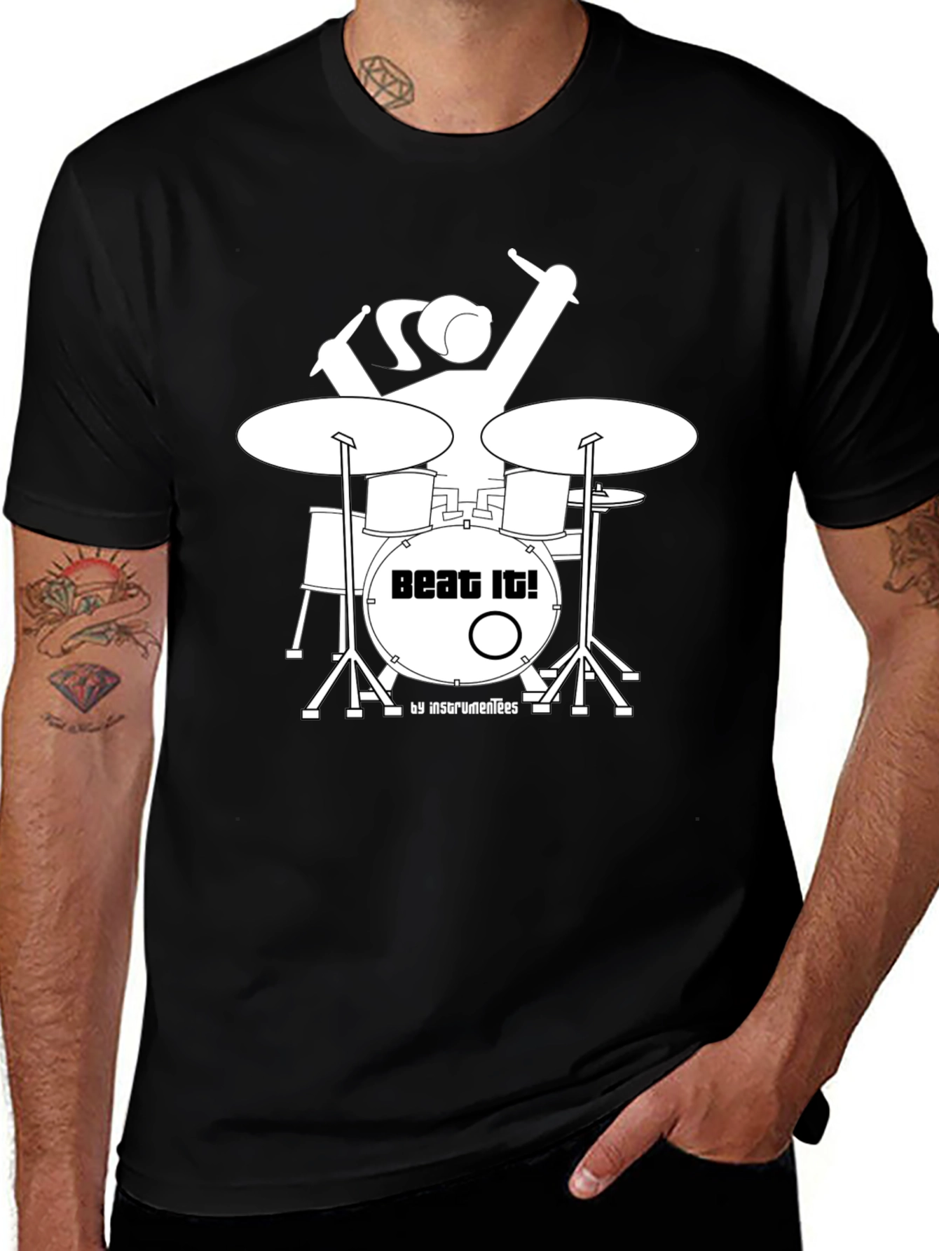 Beat It! Drummer Graphic T-Shirt