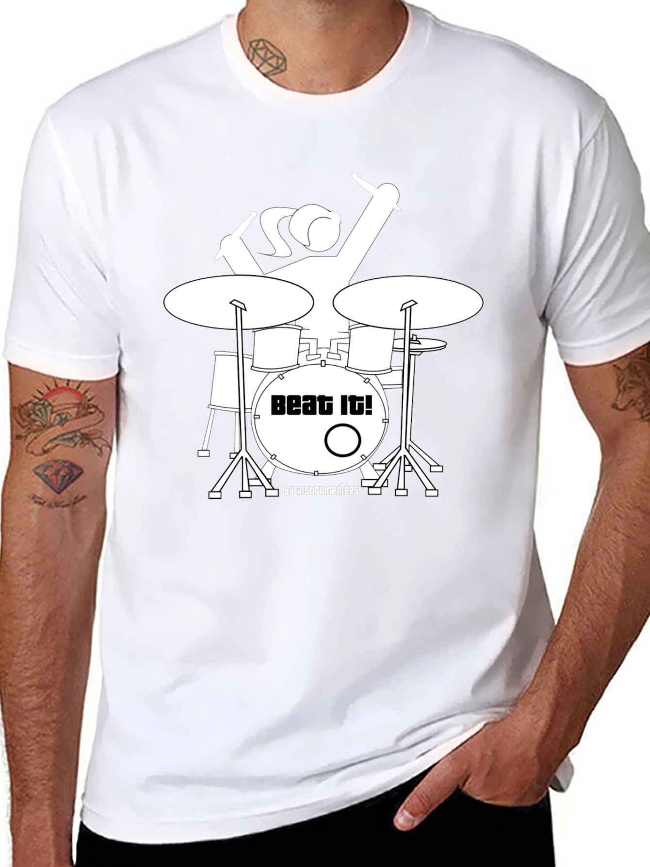 Beat It! Drummer Graphic T-Shirt