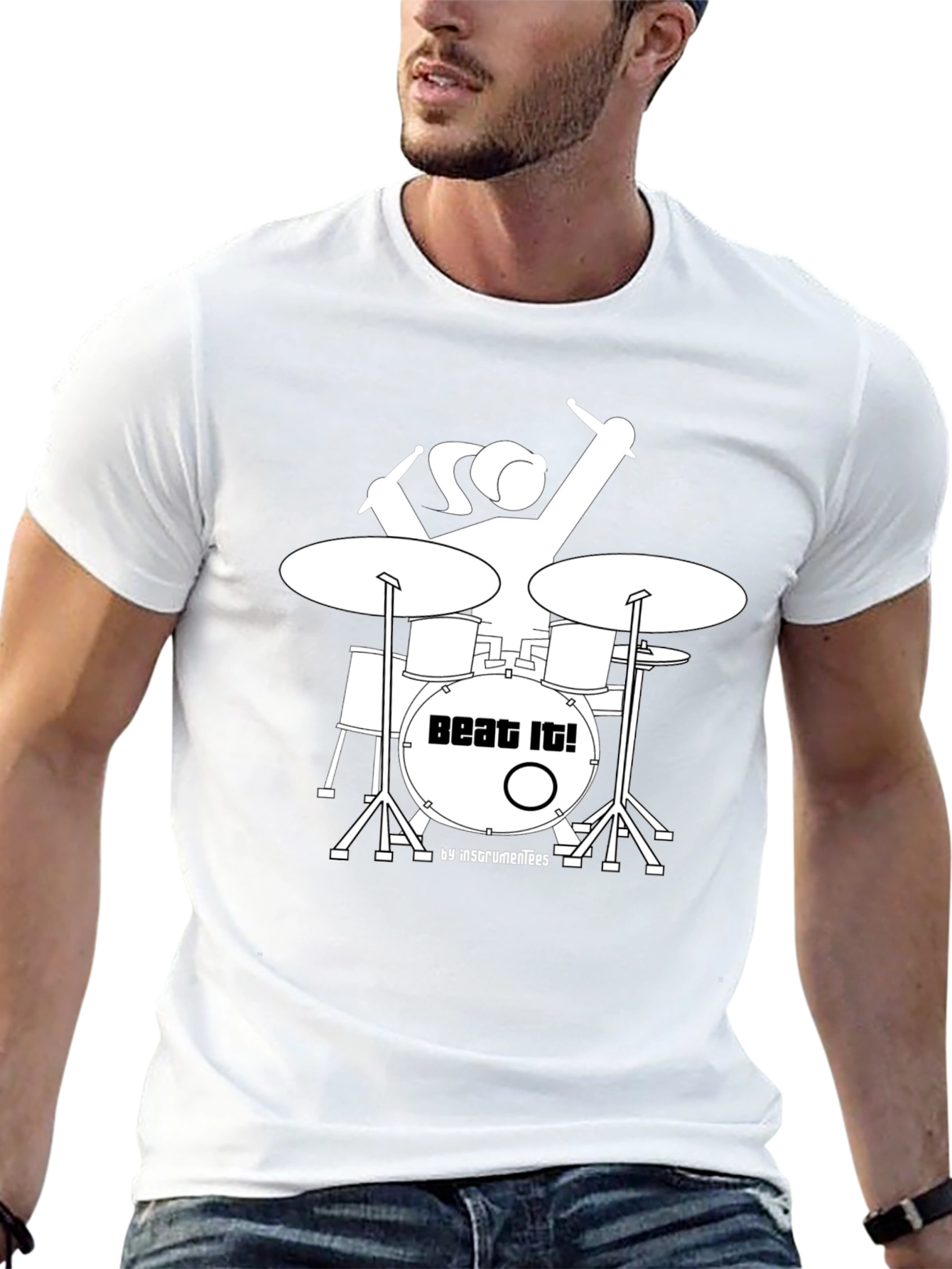 Beat It! Drummer Graphic T-Shirt
