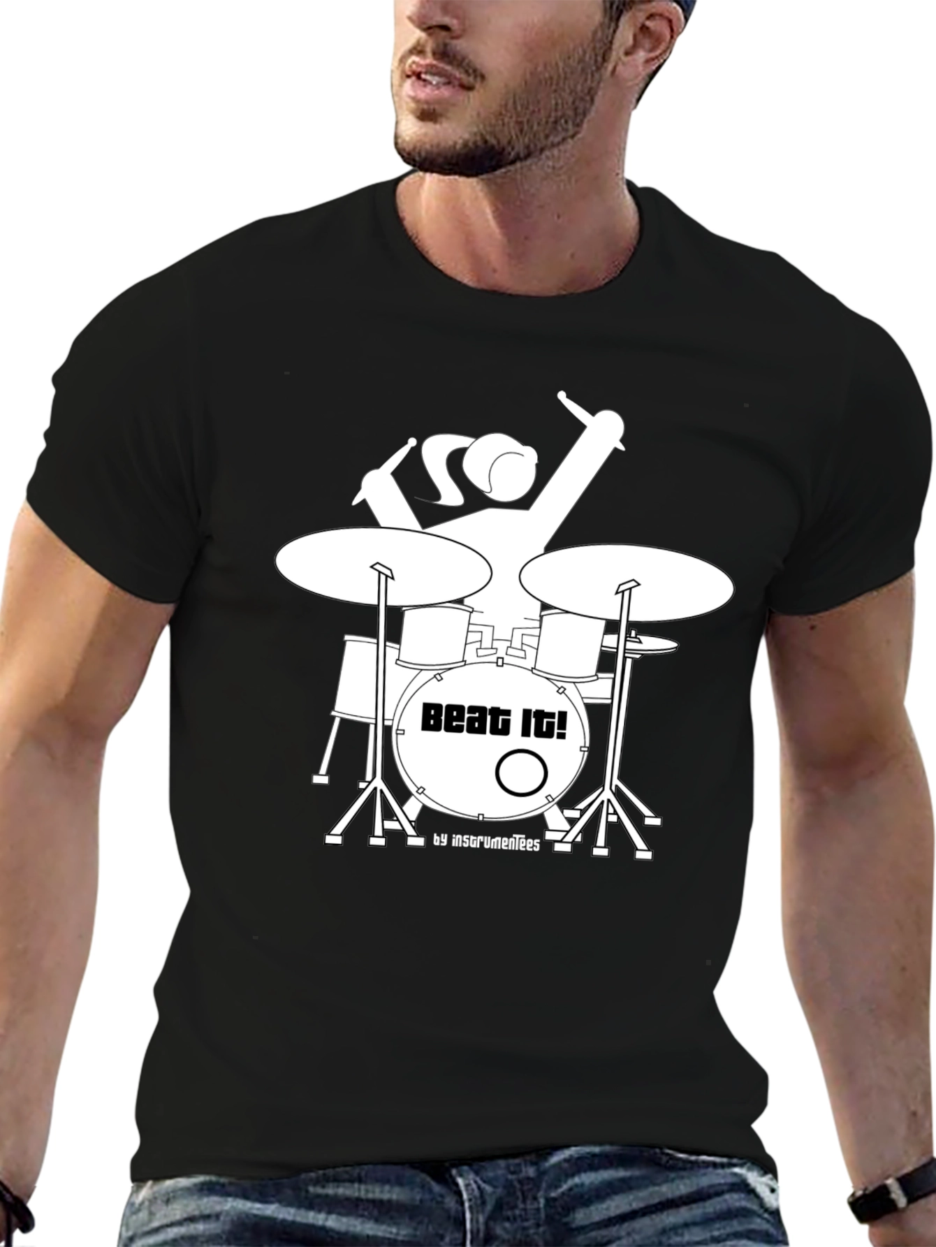 Beat It! Drummer Graphic T-Shirt