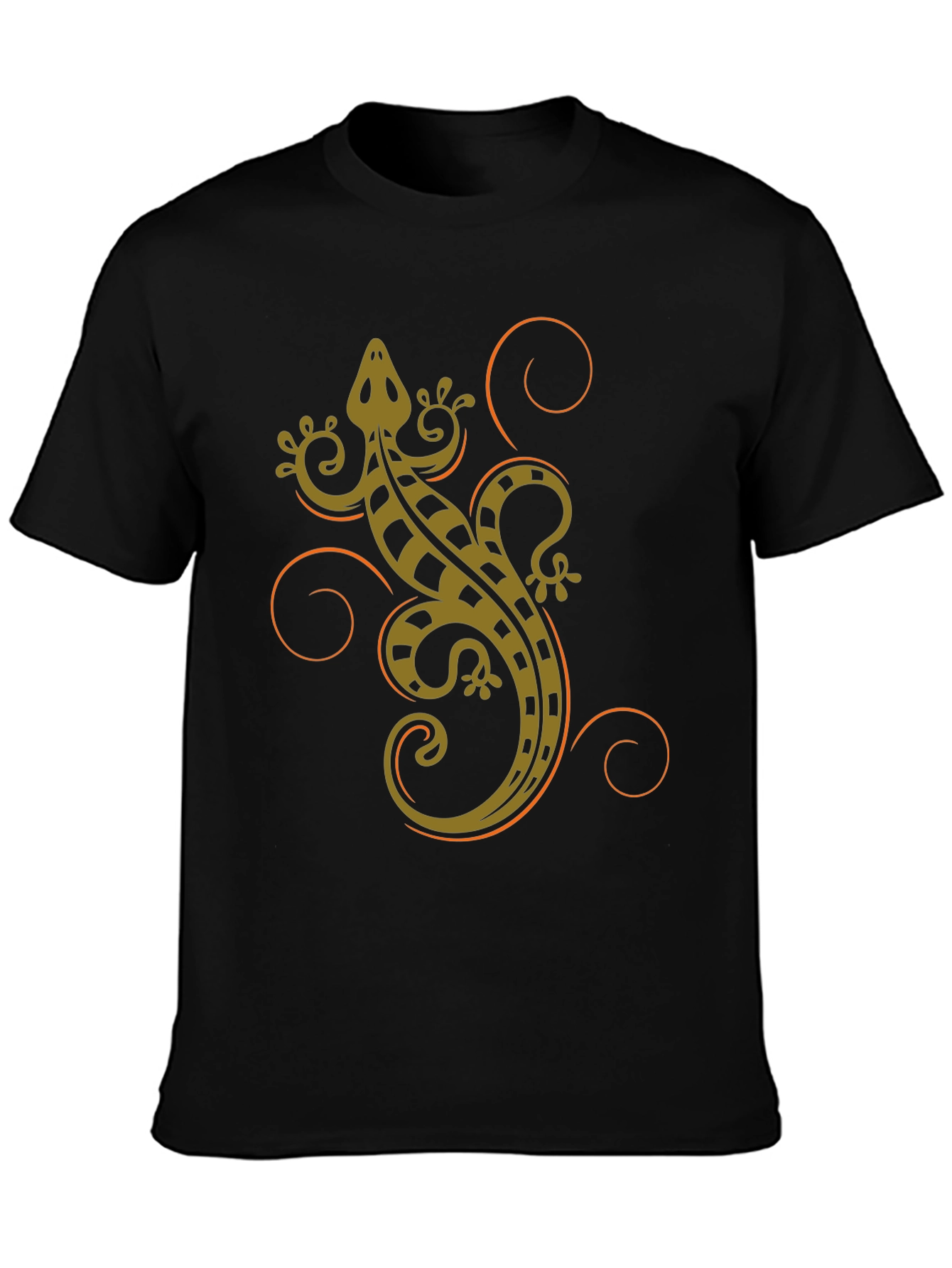 Tribal Gecko Graphic Tee - Cool Reptile Shirt