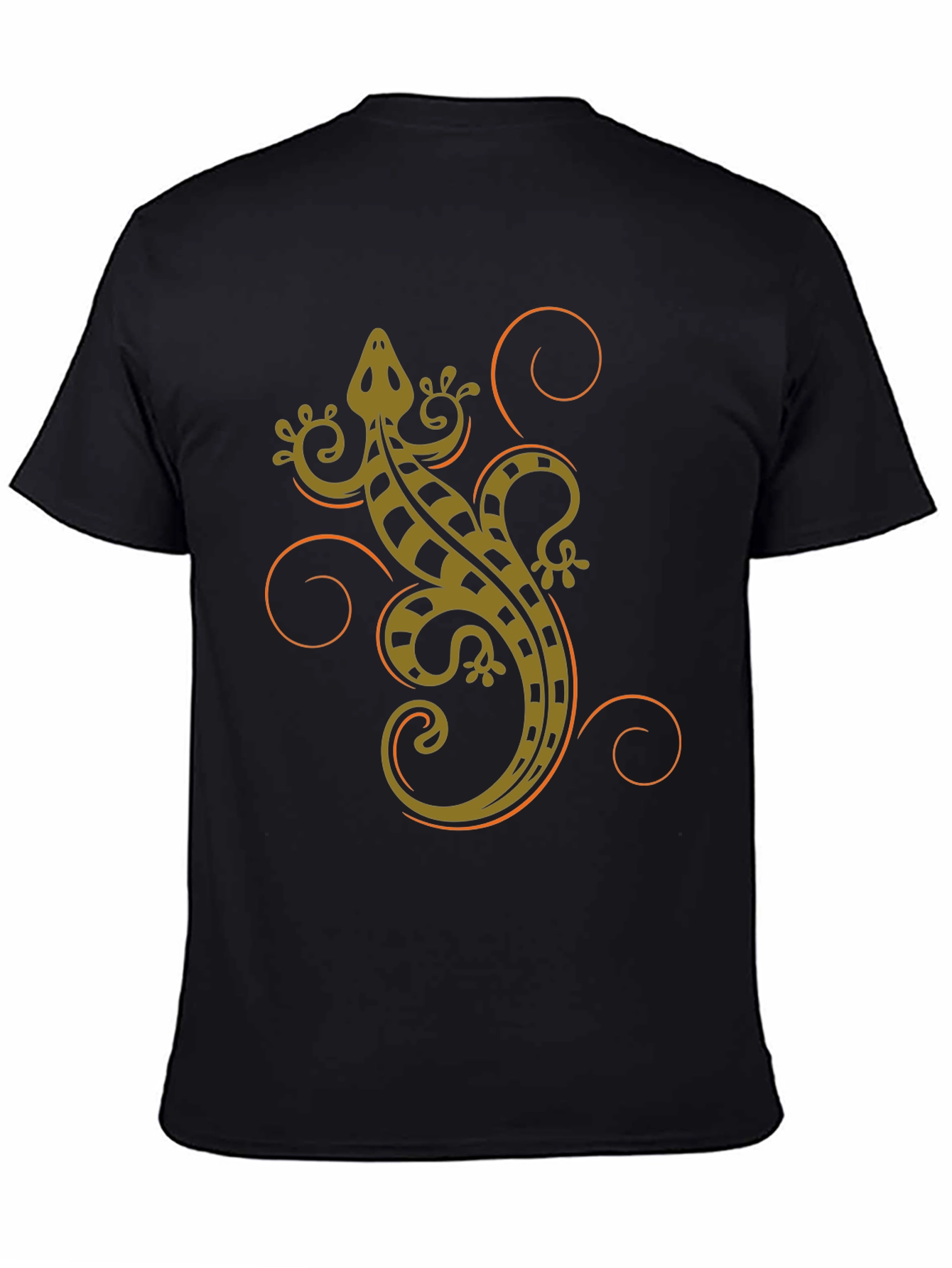 Tribal Gecko Graphic Tee - Cool Reptile Shirt