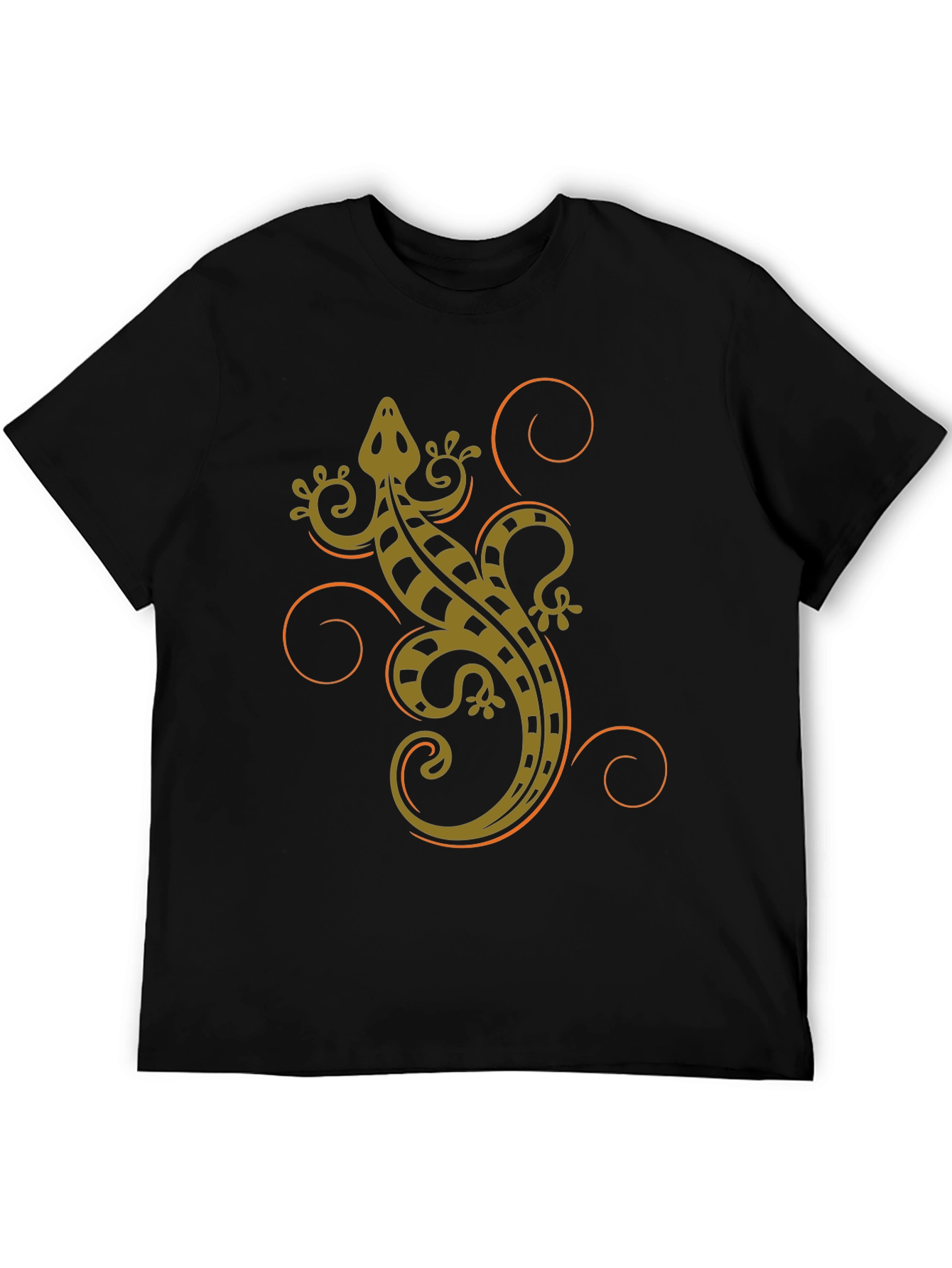 Tribal Gecko Graphic Tee - Cool Reptile Shirt