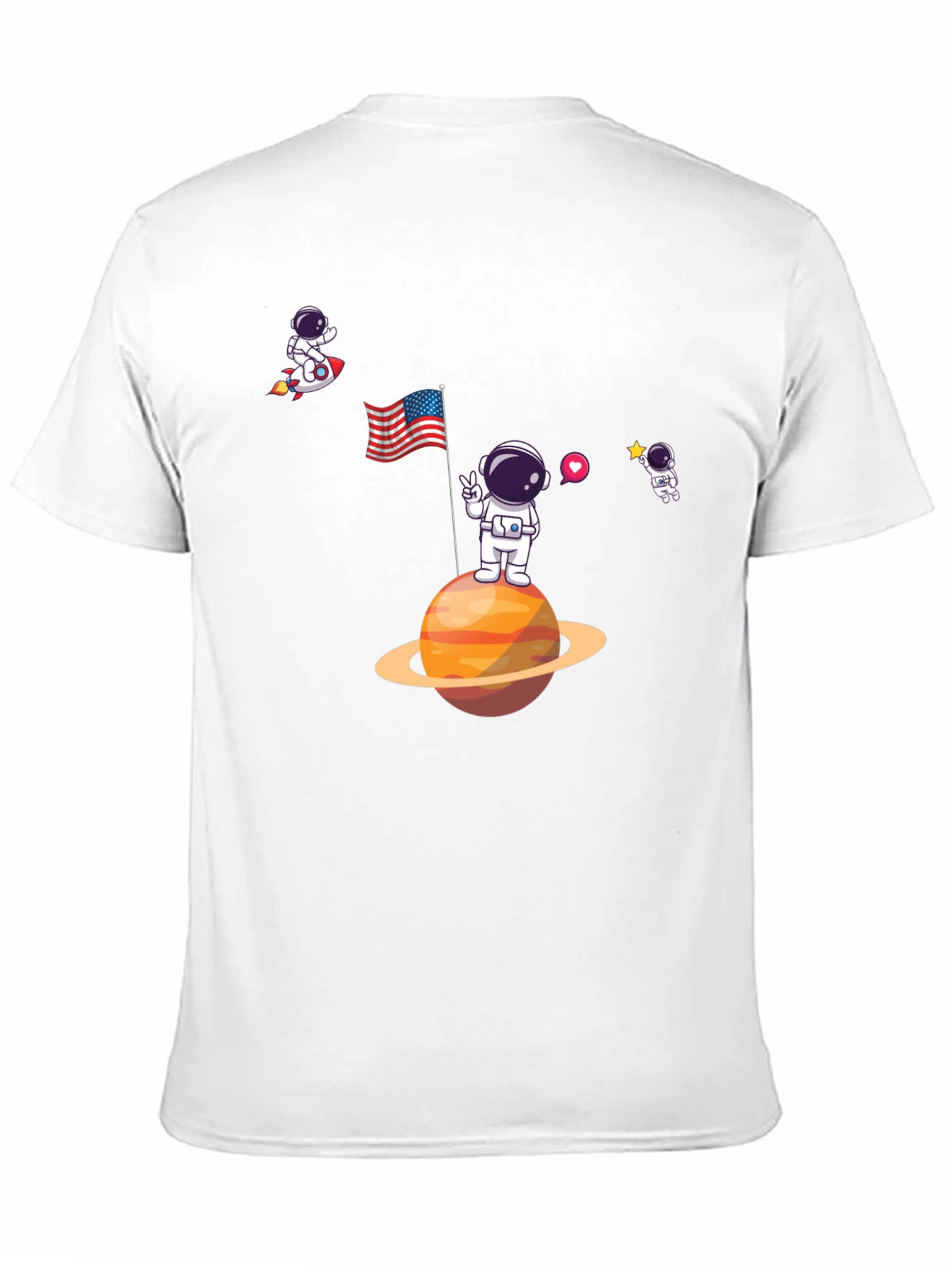Astronaut Planet Graphic Black T-Shirt