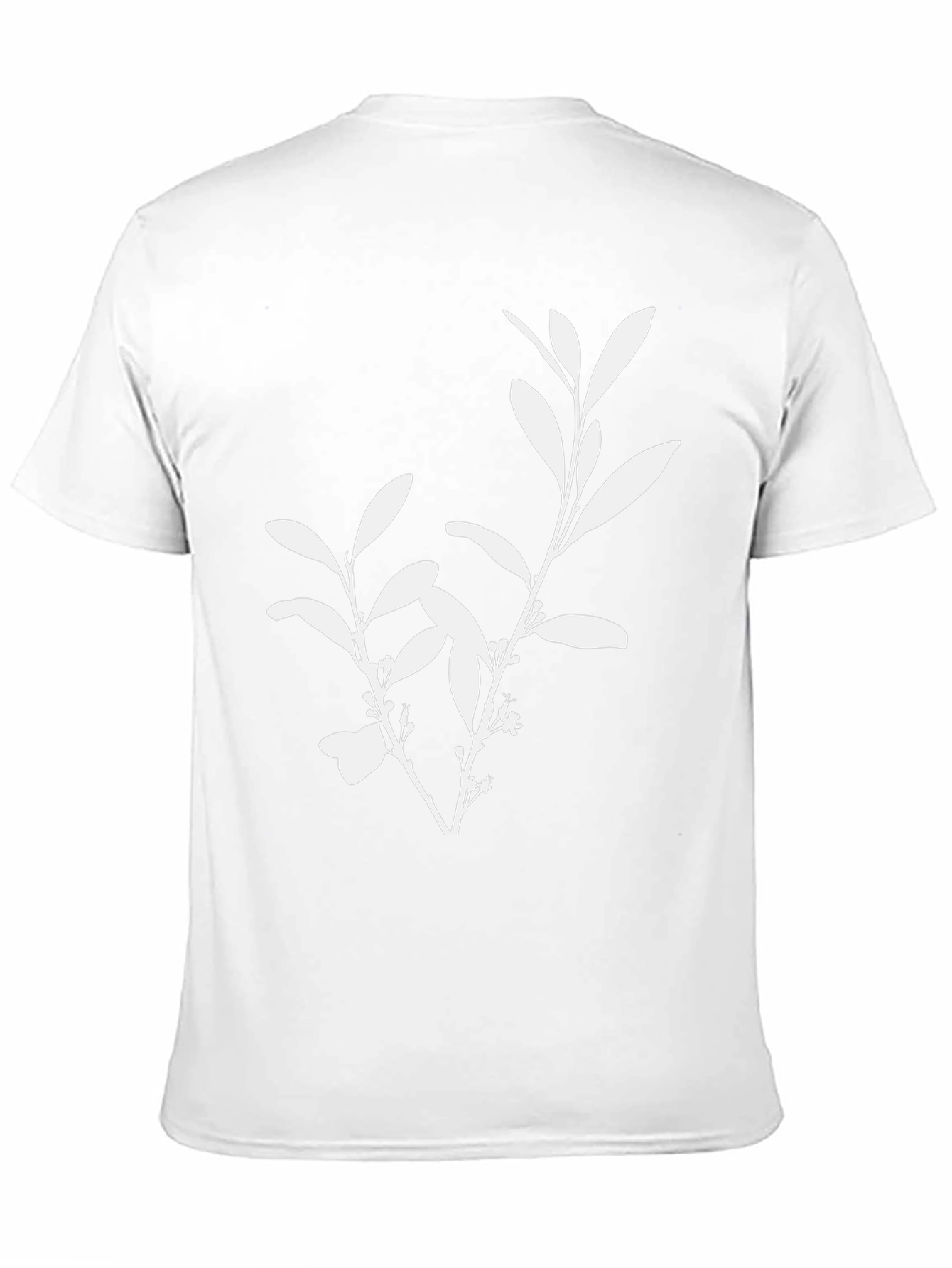 Botanical Print Black T-Shirt