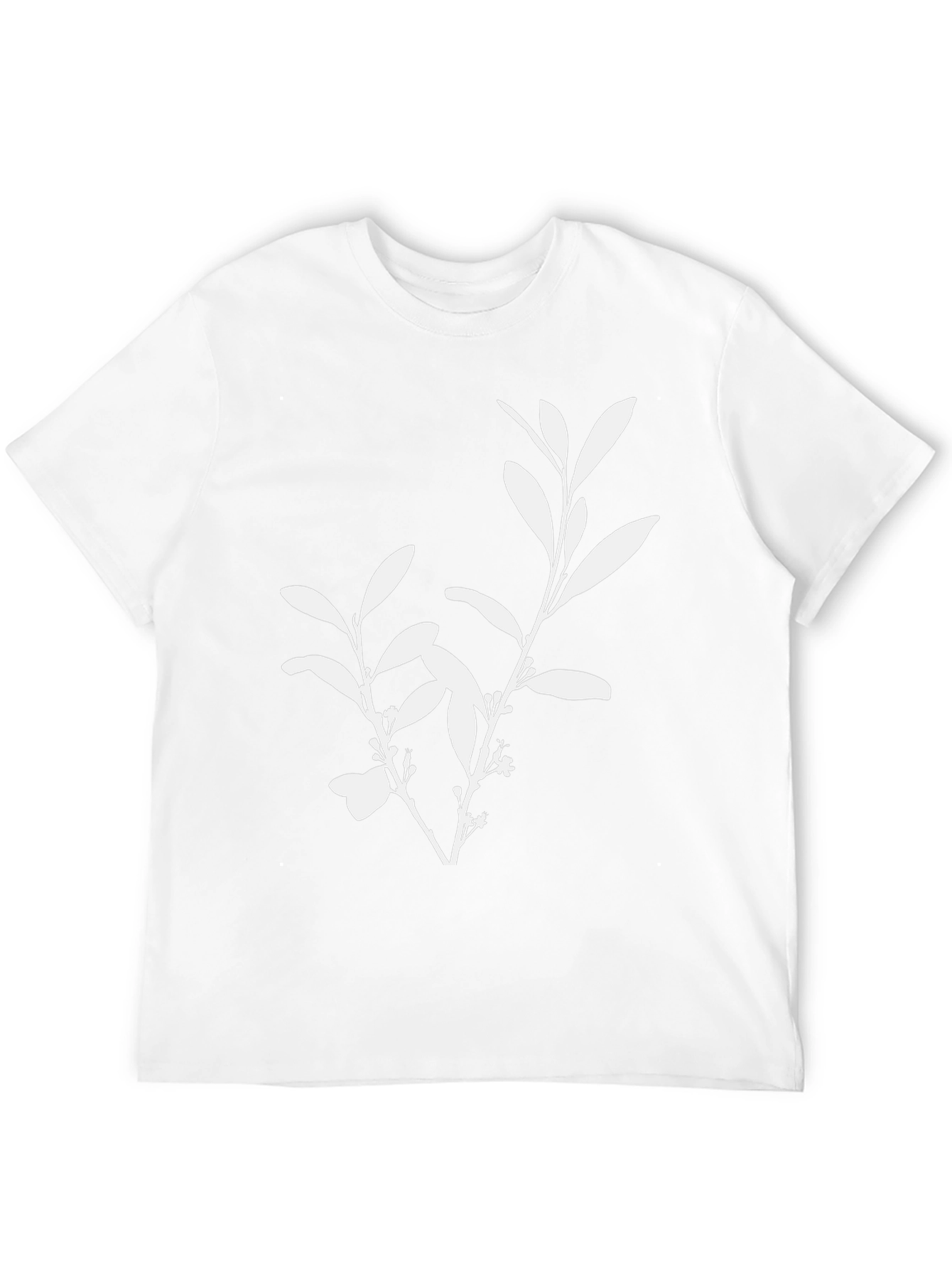 Botanical Print Black T-Shirt