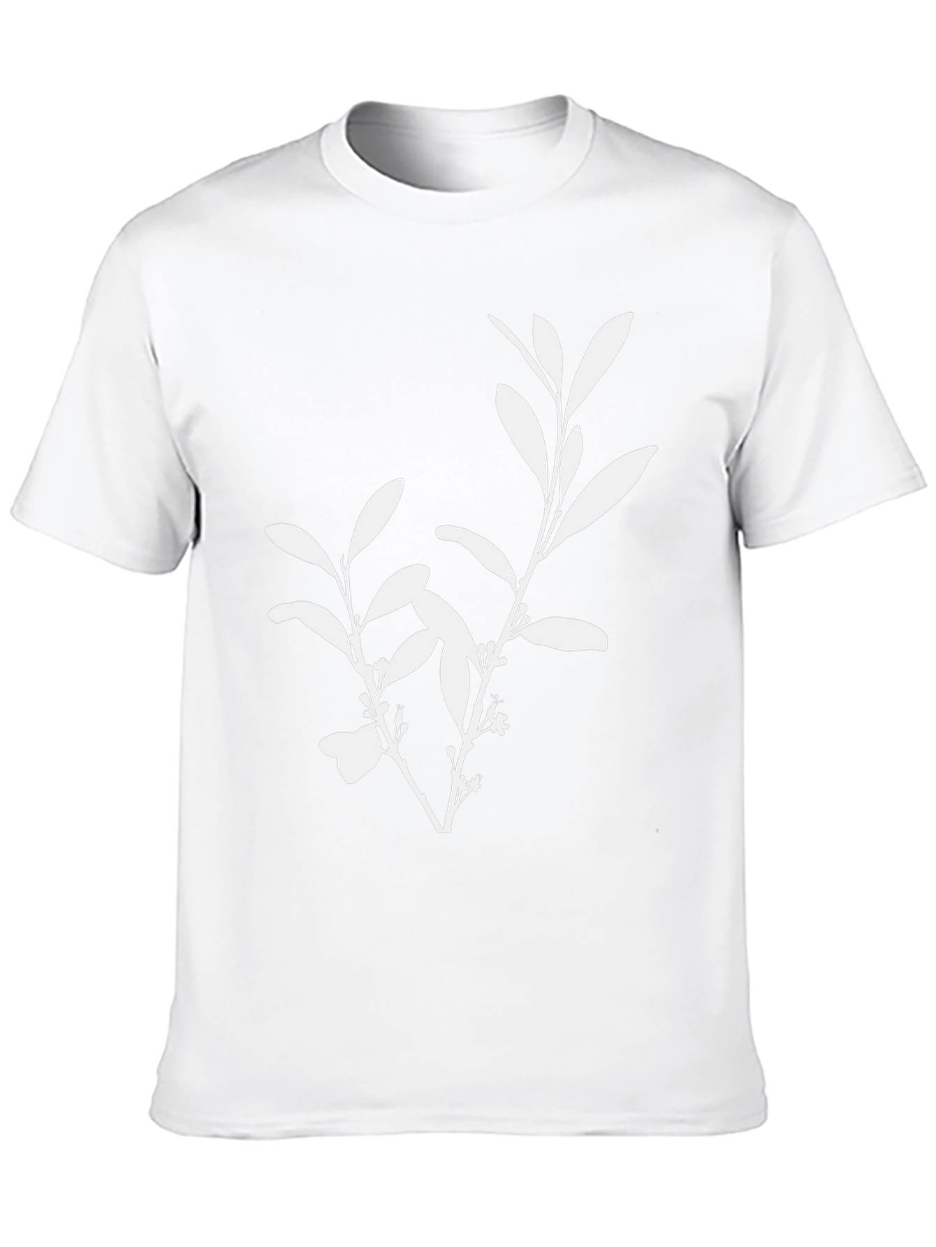 Botanical Print Black T-Shirt