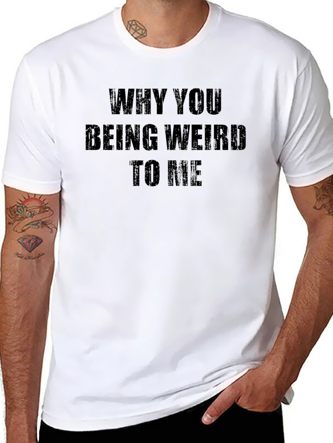 Why You Being Weird to Me Funny Graphic T-Shirt